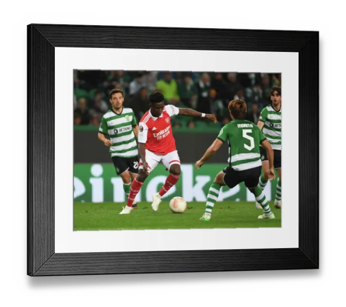 Framed Print : Bukayo Saka's Europa League Debut: Arsenal's Battle against Sporting CP (Round of 16, First Leg) Framed Print : Bukayo Saka's Europa League Debut: Arsenal's Battle against Sporting CP (Round of 16, First Leg)