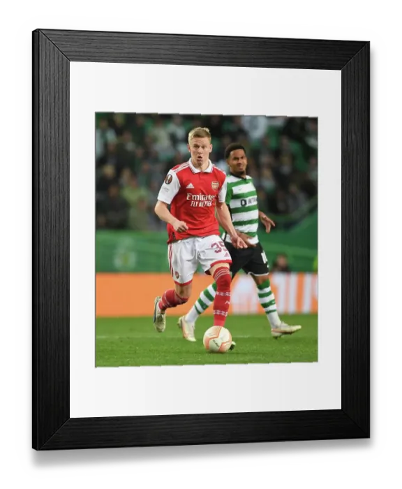 Framed Print : Arsenal's Oleksandr Zinchenko in Action during UEFA Europa League Clash vs Sporting Lisbon