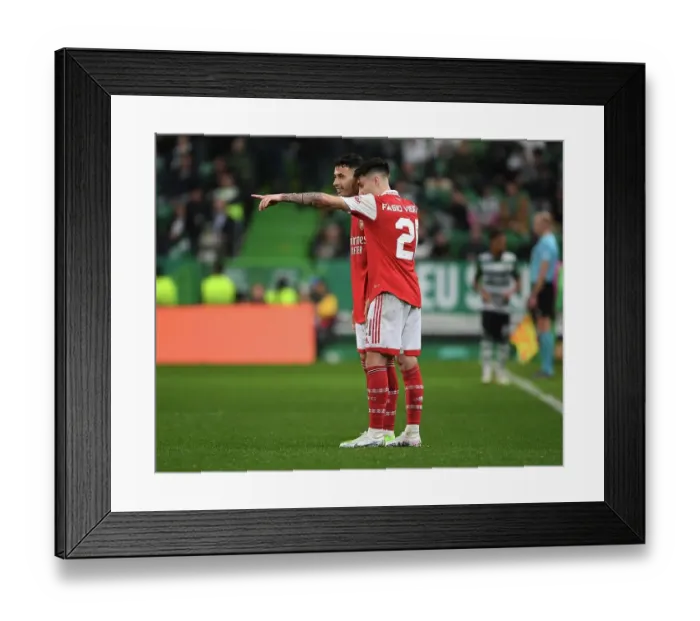 Framed Print : Martinelli vs. Vieira: A Europa League Showdown - Arsenal vs. Sporting CP, Lisbon 2023