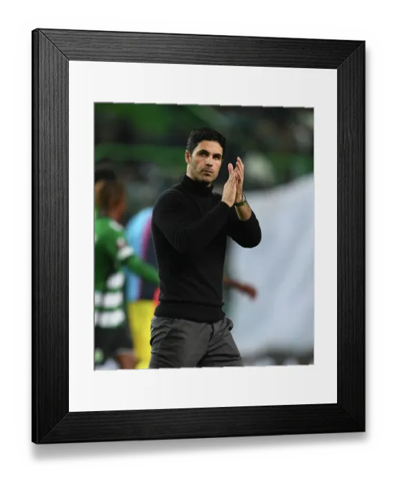 Framed Print : Mikel Arteta Applauds Arsenal Fans: Sporting Lisbon vs Arsenal, UEFA Europa League 2022-23 - Round of 16, First Leg Framed Print : Mikel Arteta Applauds Arsenal Fans: Sporting Lisbon vs Arsenal, UEFA Europa League 2022-23 - Round of 16, First Leg