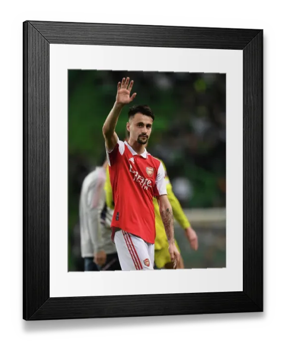 Framed Print : Fabio Vieira's Farewell Wave: Arsenal's Europa League Battle at Sporting Lisbon Framed Print : Fabio Vieira's Farewell Wave: Arsenal's Europa League Battle at Sporting Lisbon