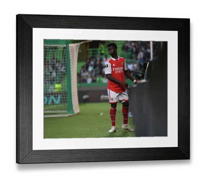 Framed Print : Bukayo Saka's Star Performance: Arsenal Triumphs Over Sporting CP in UEFA Europa League Showdown, Lisbon 2023 Framed Print : Bukayo Saka's Star Performance: Arsenal Triumphs Over Sporting CP in UEFA Europa League Showdown, Lisbon 2023