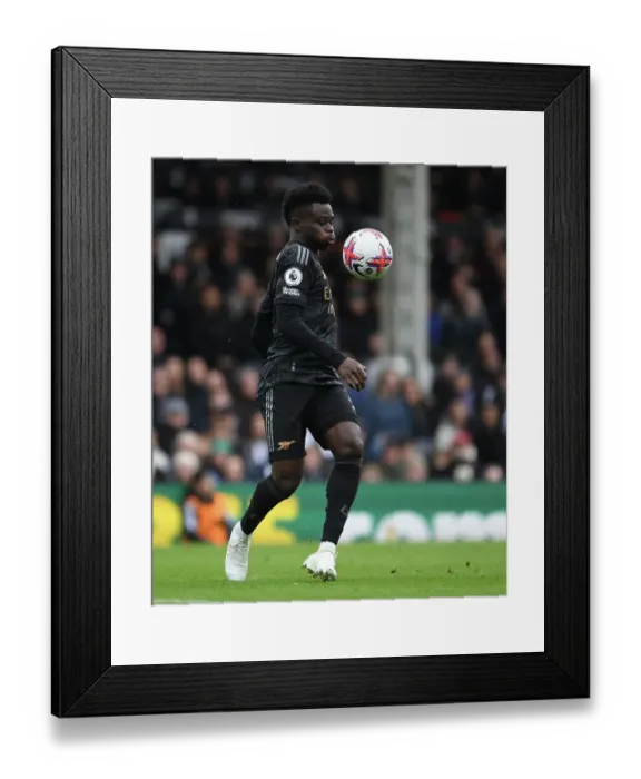 Framed Print : Bukayo Saka in Action: Fulham vs. Arsenal, Premier League 2022-23