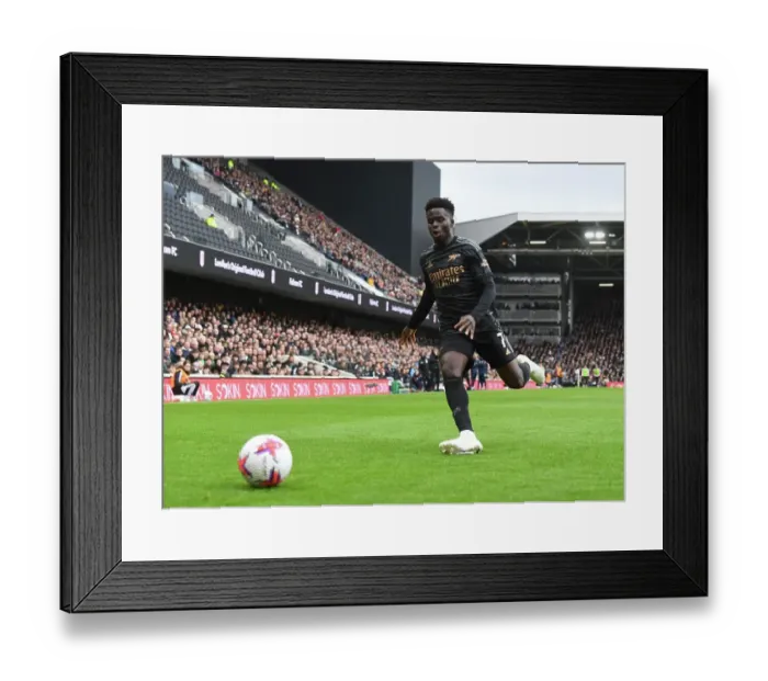 Framed Print : Bukayo Saka Shines: Arsenal's Standout Performance Against Fulham in Premier League 2022-23