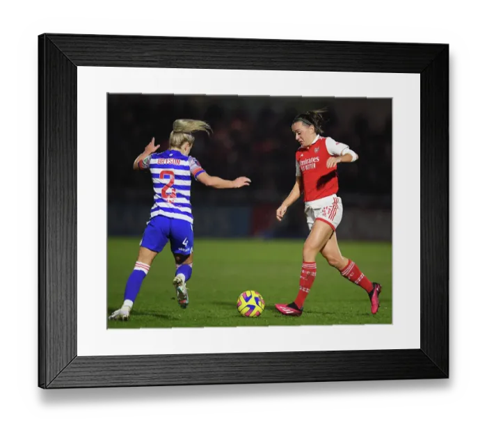 Framed Print : Arsenal's McCabe Steals the Show: A Thrilling FA Women's Super League Showdown Between Arsenal and Reading Framed Print : Arsenal's McCabe Steals the Show: A Thrilling FA Women's Super League Showdown Between Arsenal and Reading