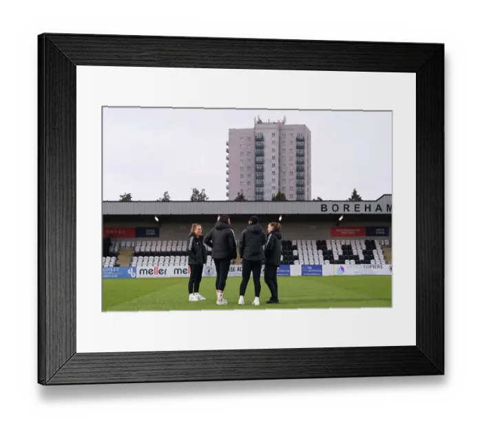 Framed Print : Arsenal Women: Pre-Match Inspection at Meadow Park Ahead of Arsenal vs. Reading (FA Women's Super League, 2022-23) Framed Print : Arsenal Women: Pre-Match Inspection at Meadow Park Ahead of Arsenal vs. Reading (FA Women's Super League, 2022-23)