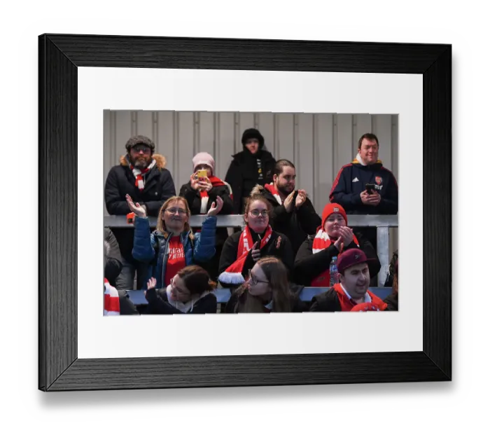 Framed Print : Arsenal Women vs Reading: Passionate Fan Support at Meadow Park Framed Print : Arsenal Women vs Reading: Passionate Fan Support at Meadow Park