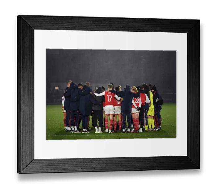 Framed Print : Arsenal Women's Team Unites After Hard-Fought Victory Against Reading in FA WSL Framed Print : Arsenal Women's Team Unites After Hard-Fought Victory Against Reading in FA WSL