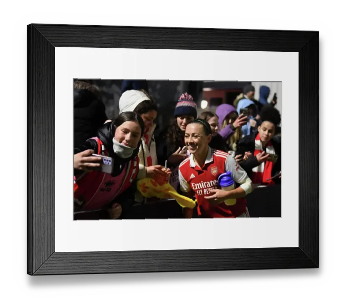 Framed Print : Arsenal Women Celebrate FA WSL Victory: Katie McCabe Amidst Jubilant Fans