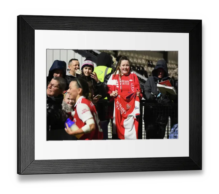 Framed Print : Arsenal Fans React After FA Women's Super League Match vs. Reading