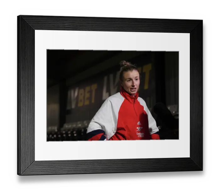 Framed Print : Arsenal's Leah Williamson: Emotional Reaction to FA Women's Super League Victory over Reading Framed Print : Arsenal's Leah Williamson: Emotional Reaction to FA Women's Super League Victory over Reading