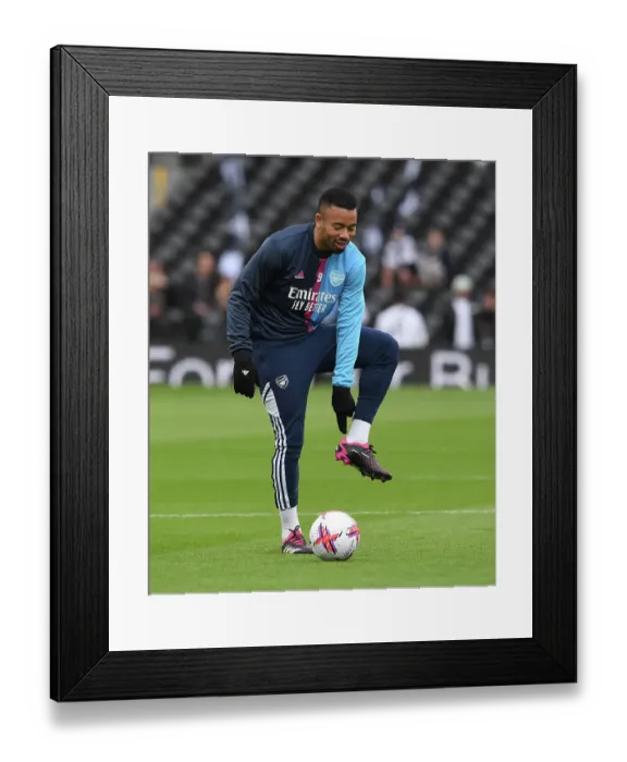 Framed Print : Gabriel Jesus: Arsenal's Readiness for Fulham Showdown, Premier League 2022-23