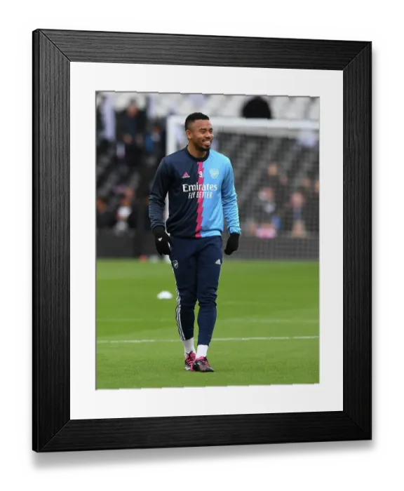 Framed Print : Gabriel Jesus: Arsenal's Readiness for Fulham Clash, Premier League 2022-23