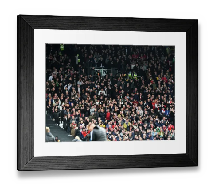 Framed Print : Arsenal Fans at Fulham vs Arsenal: Premier League Clash, London 2023