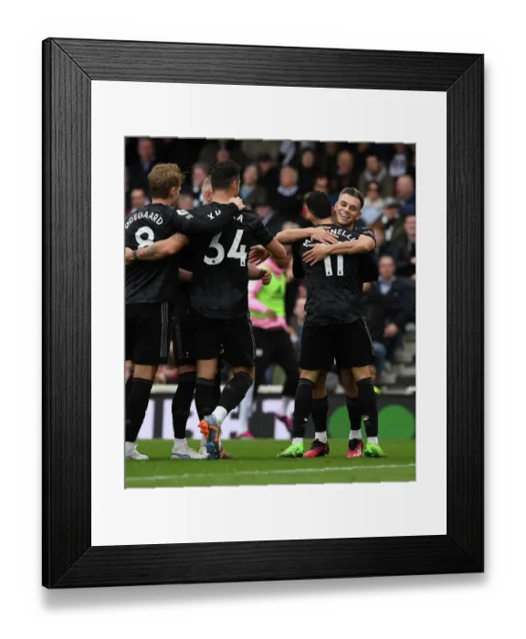 Framed Print : Arsenal's Thrilling Victory at Craven Cottage: Premier League Clash, London, March 2023
