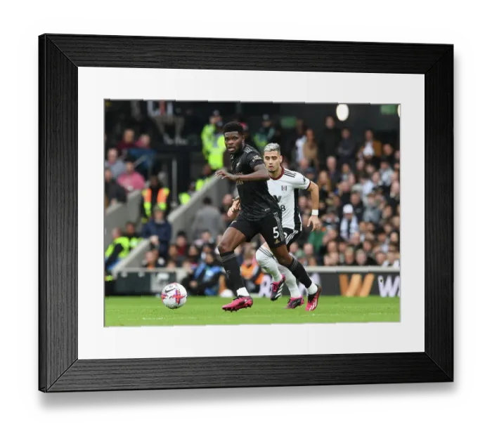 Framed Print : Thomas Partey in Action: Fulham vs. Arsenal, Premier League 2022-23 Framed Print : Thomas Partey in Action: Fulham vs. Arsenal, Premier League 2022-23