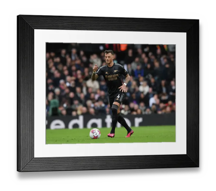 Framed Print : Ben White in Action: Fulham vs. Arsenal (2022-23 Premier League)