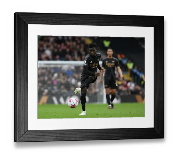Framed Print : Bukayo Saka: In Action for Arsenal against Fulham, Premier League 2022-23