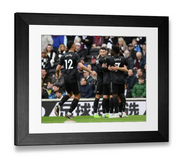 Framed Print : Martin Odegaard Hat-Trick: Arsenal's Dominance over Fulham in the Premier League (2022-23)