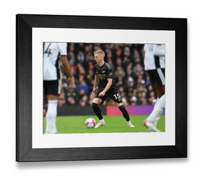 Framed Print : Zinchenko in Action: Arsenal's Win Against Fulham, Premier League 2022-23 Framed Print : Zinchenko in Action: Arsenal's Win Against Fulham, Premier League 2022-23