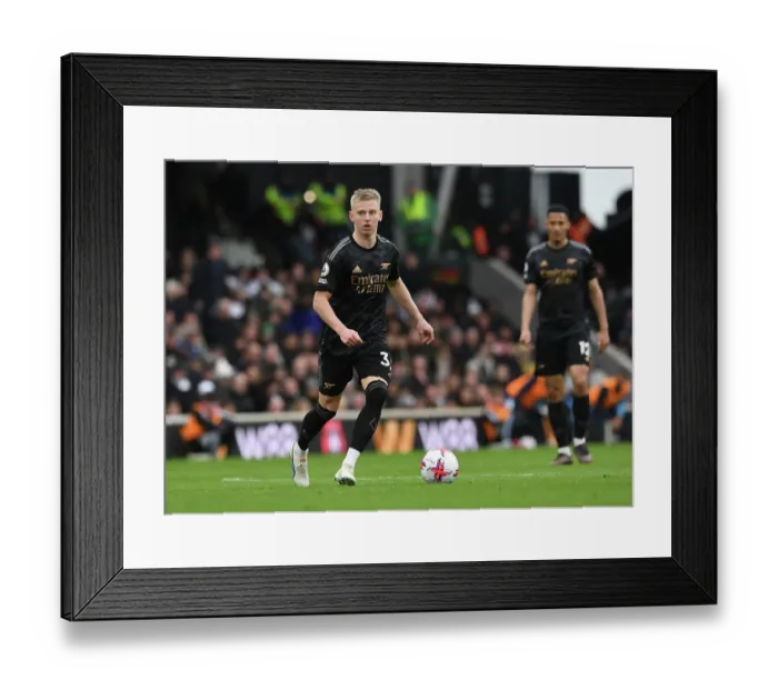 Framed Print : Zinchenko's Impact: Arsenal's Victory Over Fulham in the Premier League 2022-23