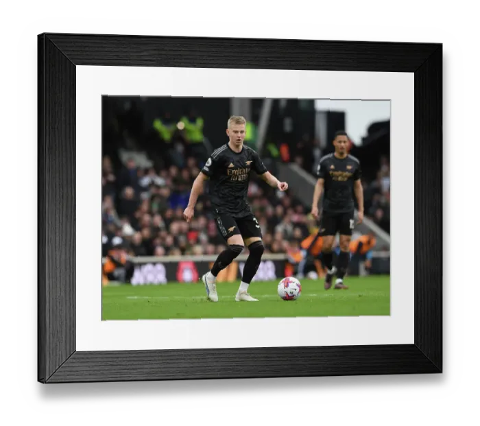 Framed Print : Arsenal's Zinchenko Shines: Premier League Victory Over Fulham, 2022-23