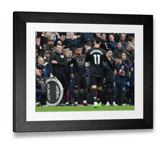 Framed Print : Gabriel Jesus Substitution: Arsenal's Comeback at Fulham, March 2023