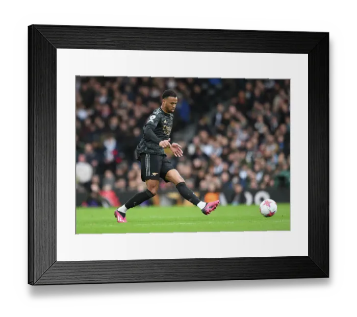 Framed Print : Gabriel Magalhaes in Action: Fulham vs. Arsenal, Premier League 2022-23 Framed Print : Gabriel Magalhaes in Action: Fulham vs. Arsenal, Premier League 2022-23