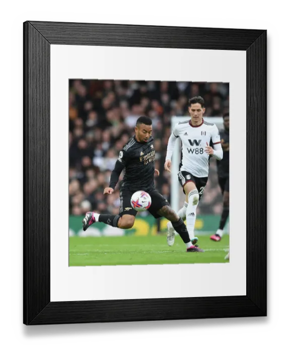 Framed Print : Gabriel Jesus in Action: Fulham vs. Arsenal, Premier League 2022-23