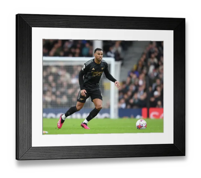 Framed Print : Gabriel Magalhaes in Action: Fulham vs. Arsenal, Premier League 2022-23 Framed Print : Gabriel Magalhaes in Action: Fulham vs. Arsenal, Premier League 2022-23