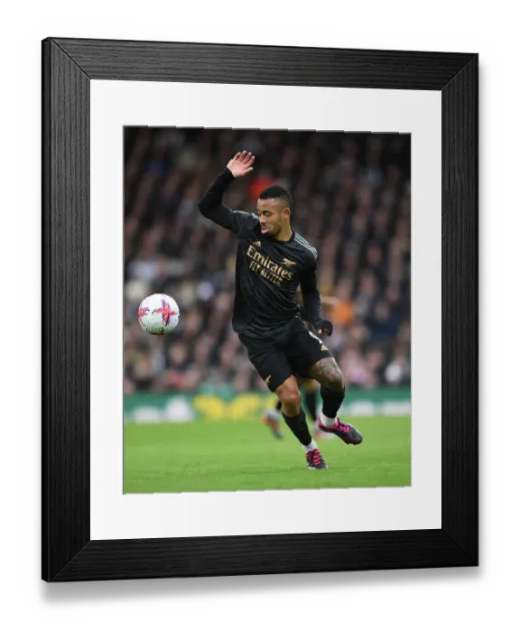 Framed Print : Gabriel Jesus: In Action Against Fulham, Premier League 2022-23