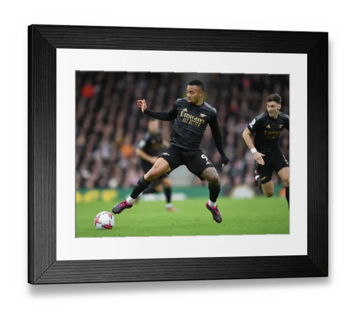 Framed Print : Gabriel Jesus in Action: Fulham vs. Arsenal, Premier League 2022-23 Framed Print : Gabriel Jesus in Action: Fulham vs. Arsenal, Premier League 2022-23