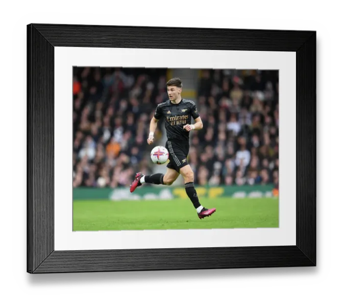 Framed Print : Arsenal's Kieran Tierney in Action: Fulham vs. Arsenal (2022-23) Framed Print : Arsenal's Kieran Tierney in Action: Fulham vs. Arsenal (2022-23)