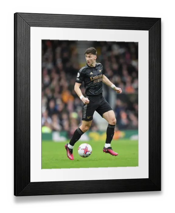 Framed Print : Arsenal's Kieran Tierney in Action: Fulham vs. Arsenal (2022-23)
