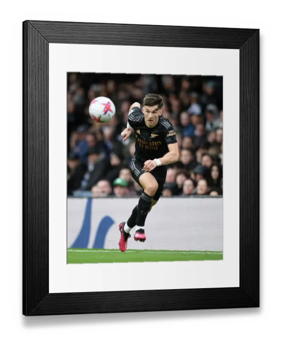 Framed Print : Arsenal's Kieran Tierney in Action: Fulham vs. Arsenal (2022-23) Framed Print : Arsenal's Kieran Tierney in Action: Fulham vs. Arsenal (2022-23)