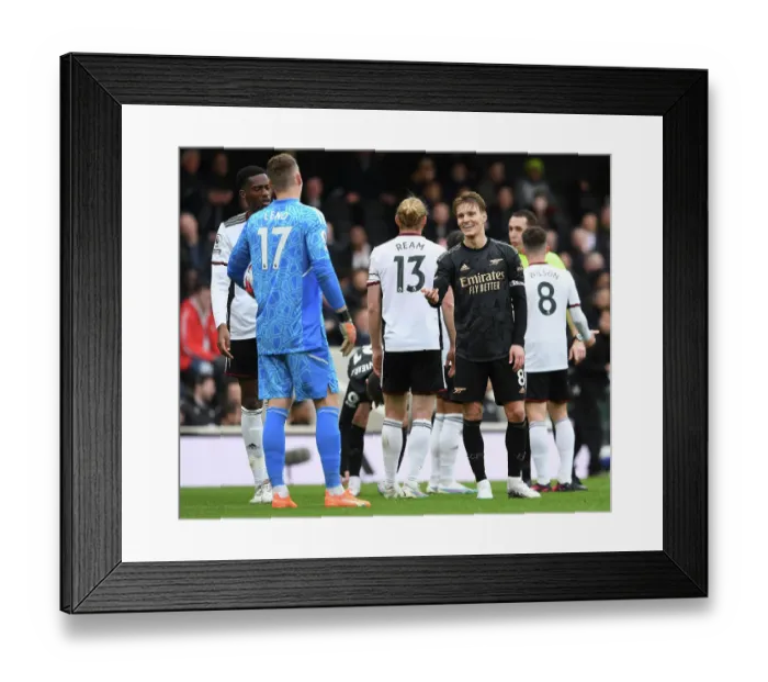 Framed Print : Martin Odegaard in Action: Fulham vs Arsenal, Premier League 2022-23 Framed Print : Martin Odegaard in Action: Fulham vs Arsenal, Premier League 2022-23
