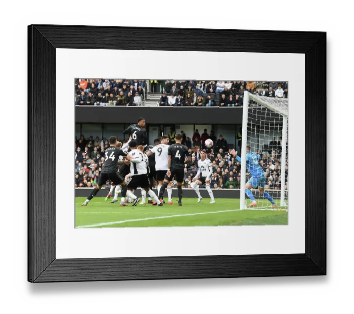 Framed Print : Gabriel Magalhaes Scores the Winning Goal: Fulham vs. Arsenal, Premier League 2022-23