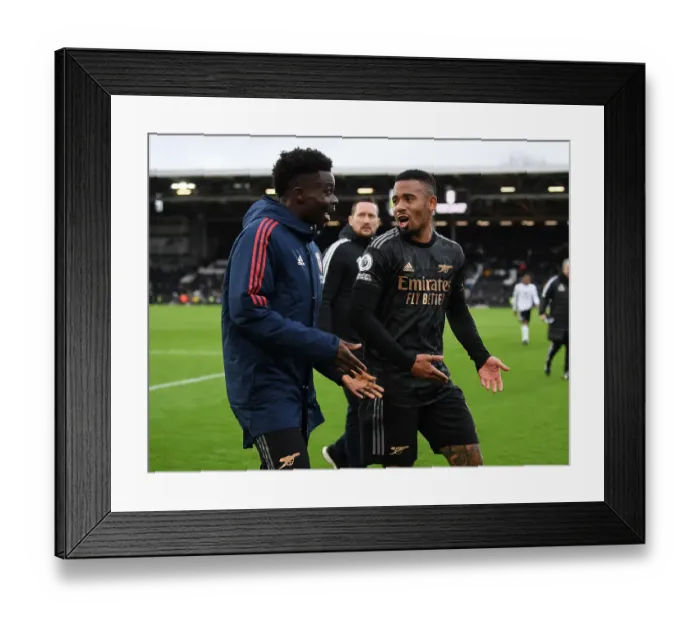 Framed Print : Arsenal's Saka and Jesus: Unstoppable Duo Celebrates Premier League Victory Over Fulham Framed Print : Arsenal's Saka and Jesus: Unstoppable Duo Celebrates Premier League Victory Over Fulham