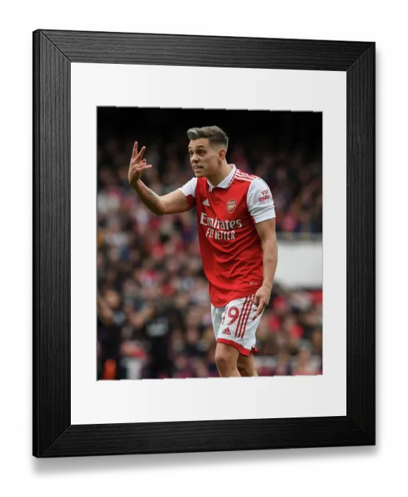 Framed Print : Arsenal's Trossard Faces Off Against Crystal Palace in Premier League Showdown