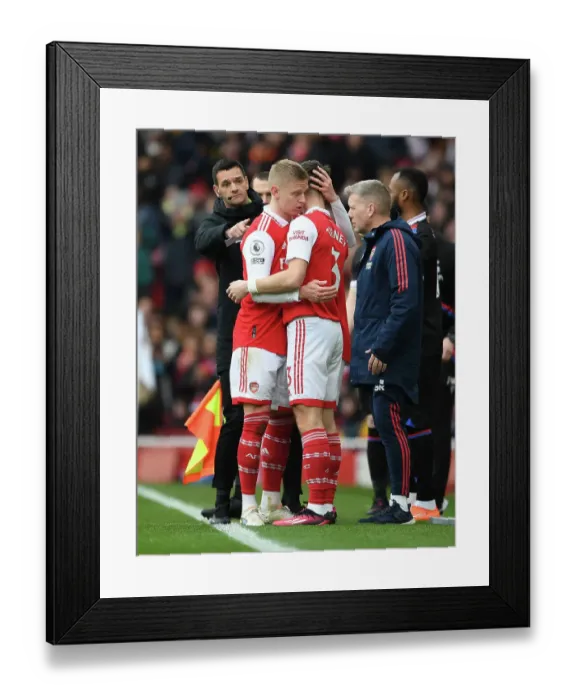 Framed Print : Arsenal Substitutes Kieran Tierney and Oleksandr Zinchenko During Arsenal vs Crystal Palace, Premier League 2022-23 Framed Print : Arsenal Substitutes Kieran Tierney and Oleksandr Zinchenko During Arsenal vs Crystal Palace, Premier League 2022-23