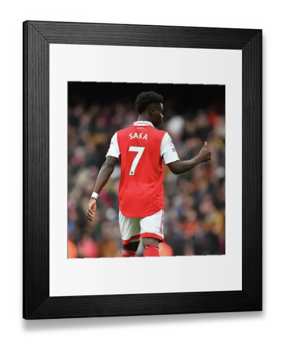 Framed Print : Bukayo Saka's Star Performance: Arsenal Triumphs Over Crystal Palace in the Premier League 2022-23 Framed Print : Bukayo Saka's Star Performance: Arsenal Triumphs Over Crystal Palace in the Premier League 2022-23