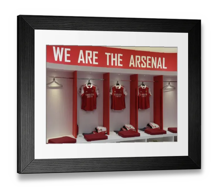 Framed Print : Arsenal FC: Unity in the Huddle - Pre-Match Moment before Battle vs Crystal Palace (2022-23)