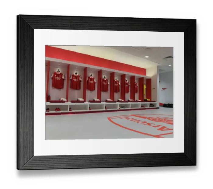 Framed Print : Arsenal FC: Unity in the Huddle - Pre-Match Moment of Unity (2022-23)