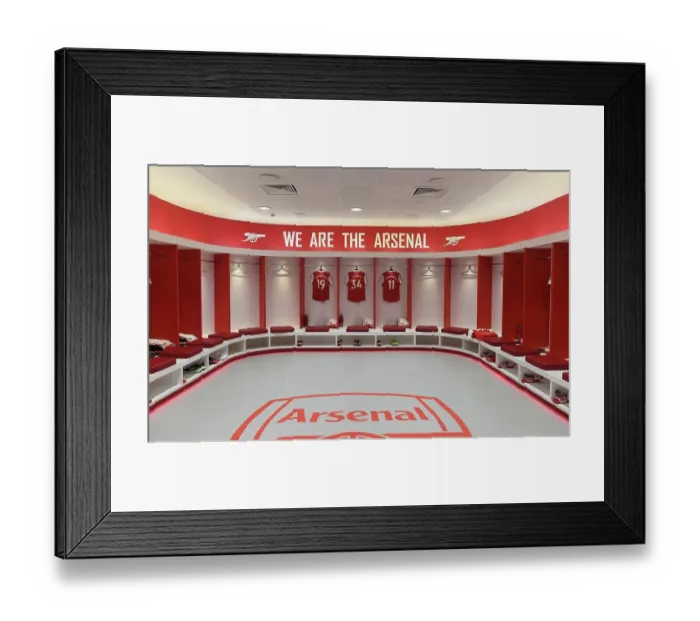 Framed Print : Arsenal FC: Pre-Match Preparation - Trossard, Xhaka, Martinelli Gear Up vs Crystal Palace (2022-23)