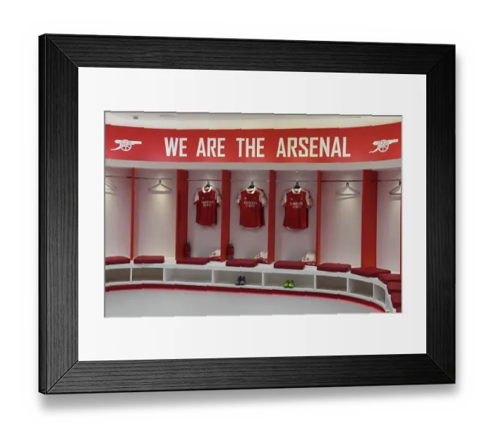 Framed Print : Arsenal FC: Unity in the Changing Room - Pre-Match Moment (2022-23) Framed Print : Arsenal FC: Unity in the Changing Room - Pre-Match Moment (2022-23)