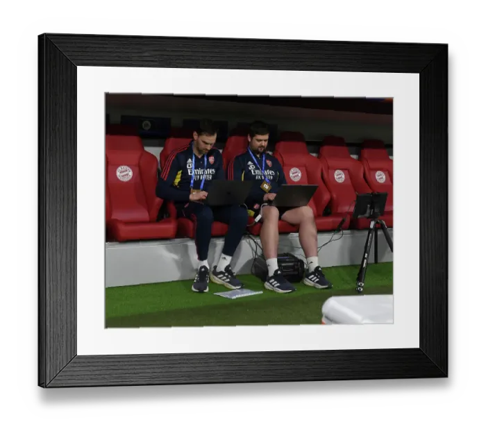 Framed Print : Arsenal vs. Bayern Munich: A Titanic Quarter-Final Clash in the UEFA Women's Champions League
