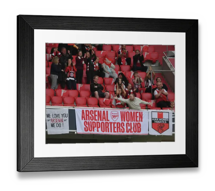 Framed Print : Arsenal Fans Await Quarter-Final Showdown Against FC Bayern Munchen in UEFA Women's Champions League Framed Print : Arsenal Fans Await Quarter-Final Showdown Against FC Bayern Munchen in UEFA Women's Champions League