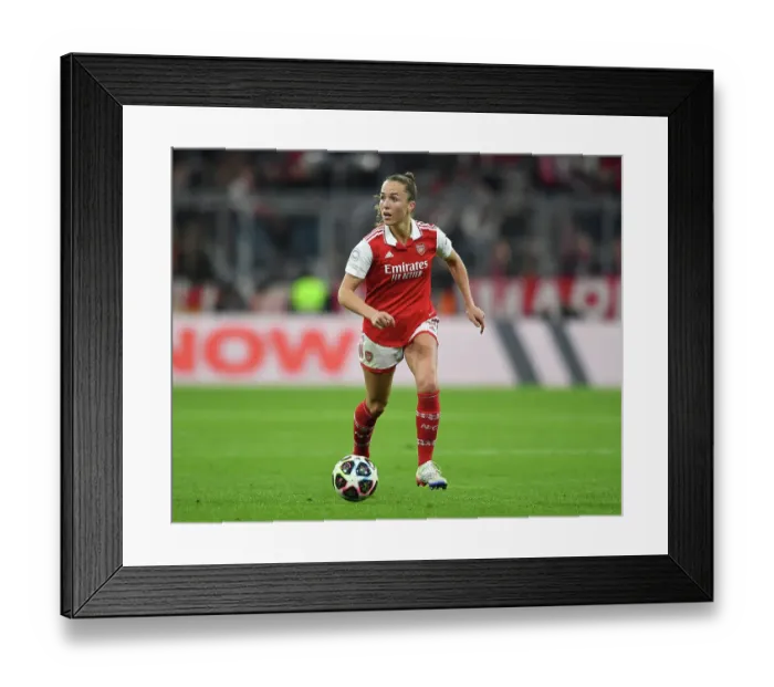 Framed Print : Arsenal vs. Bayern Munich: A Quarter-Final Battle in the UEFA Women's Champions League, Munich 2023