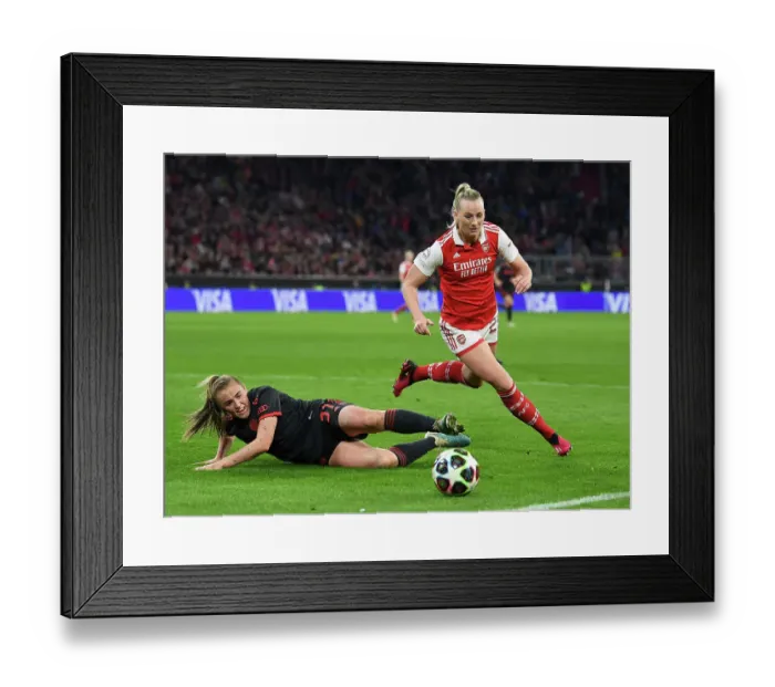 Framed Print : Arsenal vs. FC Bayern Munchen: Women's Champions League Quarter-Final 1st Leg