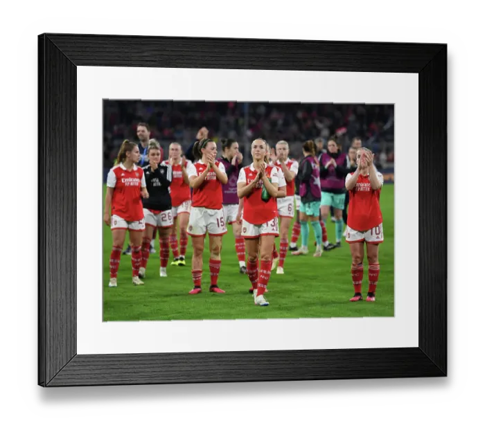 Framed Print : Champions Clash: Arsenal vs. Bayern Munich in the UEFA Women's Champions League Quarter-Finals at Allianz Arena Framed Print : Champions Clash: Arsenal vs. Bayern Munich in the UEFA Women's Champions League Quarter-Finals at Allianz Arena